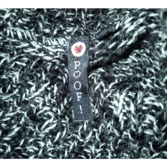 POOF BLACK MARBLED TURTLENECK SWEATER DRESS SZ.L EUC. - Picture 6 of 8